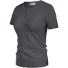 image:imageGRACE KARIN Short Sleeve Cardigan Summer Button up Sweaters for Women Lightweight Crew Neck Casual OutfitsGray Heather