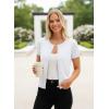 image:imageGRACE KARIN Short Sleeve Cardigan Summer Button up Sweaters for Women Lightweight Crew Neck Casual OutfitsIvory
