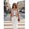 image:imageGRACE KARIN Short Sleeve Cardigan Summer Button up Sweaters for Women Lightweight Crew Neck Casual OutfitsKhaki