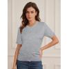 image:imageGRACE KARIN Short Sleeve Cardigan Summer Button up Sweaters for Women Lightweight Crew Neck Casual OutfitsLight Gray