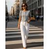 image:imageGRACE KARIN Short Sleeve Cardigan Summer Button up Sweaters for Women Lightweight Crew Neck Casual OutfitsLight Gray