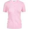 image:imageGRACE KARIN Short Sleeve Cardigan Summer Button up Sweaters for Women Lightweight Crew Neck Casual OutfitsLight Pink