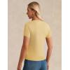 image:imageGRACE KARIN Short Sleeve Cardigan Summer Button up Sweaters for Women Lightweight Crew Neck Casual OutfitsLight Yellow