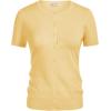 image:imageGRACE KARIN Short Sleeve Cardigan Summer Button up Sweaters for Women Lightweight Crew Neck Casual OutfitsLight Yellow
