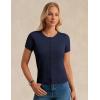 image:imageGRACE KARIN Short Sleeve Cardigan Summer Button up Sweaters for Women Lightweight Crew Neck Casual OutfitsNavy