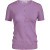 image:imageGRACE KARIN Short Sleeve Cardigan Summer Button up Sweaters for Women Lightweight Crew Neck Casual OutfitsPurple