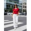 image:imageGRACE KARIN Short Sleeve Cardigan Summer Button up Sweaters for Women Lightweight Crew Neck Casual OutfitsRed