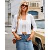 image:imageGRACE KARIN Women Cardigan Sweaters Lightweight Knit Cropped Cardigans Trendy 34 Sleeve Shrug Bolero S3XL10white