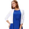image:imageGRACE KARIN Women Cardigan Sweaters Lightweight Knit Cropped Cardigans Trendy 34 Sleeve Shrug Bolero S3XL10white