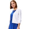 image:imageGRACE KARIN Women Cardigan Sweaters Lightweight Knit Cropped Cardigans Trendy 34 Sleeve Shrug Bolero S3XL10white