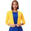 image:imageGRACE KARIN Women Cardigan Sweaters Lightweight Knit Cropped Cardigans Trendy 34 Sleeve Shrug Bolero S3XL12yellow