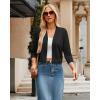 image:imageGRACE KARIN Women Cardigan Sweaters Lightweight Knit Cropped Cardigans Trendy 34 Sleeve Shrug Bolero S3XL1black