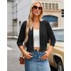 image:imageGRACE KARIN Women Cardigan Sweaters Lightweight Knit Cropped Cardigans Trendy 34 Sleeve Shrug Bolero S3XL1black