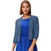 image:imageGRACE KARIN Women Cardigan Sweaters Lightweight Knit Cropped Cardigans Trendy 34 Sleeve Shrug Bolero S3XLAir Force Blue