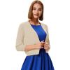 image:imageGRACE KARIN Women Cardigan Sweaters Lightweight Knit Cropped Cardigans Trendy 34 Sleeve Shrug Bolero S3XLBeige