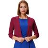 image:imageGRACE KARIN Women Cardigan Sweaters Lightweight Knit Cropped Cardigans Trendy 34 Sleeve Shrug Bolero S3XLBurgundy