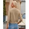 image:imageGRACE KARIN Women Cardigan Sweaters Lightweight Knit Cropped Cardigans Trendy 34 Sleeve Shrug Bolero S3XLCamel