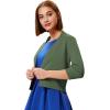 image:imageGRACE KARIN Women Cardigan Sweaters Lightweight Knit Cropped Cardigans Trendy 34 Sleeve Shrug Bolero S3XLDark Olive Green