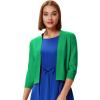 image:imageGRACE KARIN Women Cardigan Sweaters Lightweight Knit Cropped Cardigans Trendy 34 Sleeve Shrug Bolero S3XLGreen