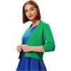image:imageGRACE KARIN Women Cardigan Sweaters Lightweight Knit Cropped Cardigans Trendy 34 Sleeve Shrug Bolero S3XLGreen