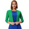image:imageGRACE KARIN Women Cardigan Sweaters Lightweight Knit Cropped Cardigans Trendy 34 Sleeve Shrug Bolero S3XLGreen
