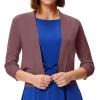 image:imageGRACE KARIN Women Cardigan Sweaters Lightweight Knit Cropped Cardigans Trendy 34 Sleeve Shrug Bolero S3XLGrey Pink