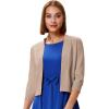 image:imageGRACE KARIN Women Cardigan Sweaters Lightweight Knit Cropped Cardigans Trendy 34 Sleeve Shrug Bolero S3XLKhaki