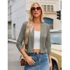 image:imageGRACE KARIN Women Cardigan Sweaters Lightweight Knit Cropped Cardigans Trendy 34 Sleeve Shrug Bolero S3XLKhaki Grey