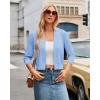 image:imageGRACE KARIN Women Cardigan Sweaters Lightweight Knit Cropped Cardigans Trendy 34 Sleeve Shrug Bolero S3XLLight Blue