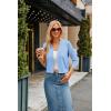 image:imageGRACE KARIN Women Cardigan Sweaters Lightweight Knit Cropped Cardigans Trendy 34 Sleeve Shrug Bolero S3XLLight Blue