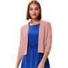 image:imageGRACE KARIN Women Cardigan Sweaters Lightweight Knit Cropped Cardigans Trendy 34 Sleeve Shrug Bolero S3XLLight Pink