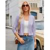 image:imageGRACE KARIN Women Cardigan Sweaters Lightweight Knit Cropped Cardigans Trendy 34 Sleeve Shrug Bolero S3XLMisty Lilac