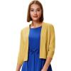 image:imageGRACE KARIN Women Cardigan Sweaters Lightweight Knit Cropped Cardigans Trendy 34 Sleeve Shrug Bolero S3XLMustard