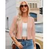 image:imageGRACE KARIN Women Cardigan Sweaters Lightweight Knit Cropped Cardigans Trendy 34 Sleeve Shrug Bolero S3XLPeach Pink