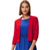 image:imageGRACE KARIN Women Cardigan Sweaters Lightweight Knit Cropped Cardigans Trendy 34 Sleeve Shrug Bolero S3XLRed
