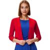 image:imageGRACE KARIN Women Cardigan Sweaters Lightweight Knit Cropped Cardigans Trendy 34 Sleeve Shrug Bolero S3XLRed