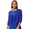 image:imageGRACE KARIN Women Cardigan Sweaters Lightweight Knit Cropped Cardigans Trendy 34 Sleeve Shrug Bolero S3XLRoyal Blue
