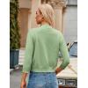 image:imageGRACE KARIN Women Cardigan Sweaters Lightweight Knit Cropped Cardigans Trendy 34 Sleeve Shrug Bolero S3XLSage Green