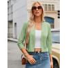 image:imageGRACE KARIN Women Cardigan Sweaters Lightweight Knit Cropped Cardigans Trendy 34 Sleeve Shrug Bolero S3XLSage Green