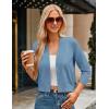 image:imageGRACE KARIN Women Cardigan Sweaters Lightweight Knit Cropped Cardigans Trendy 34 Sleeve Shrug Bolero S3XLSea Blue