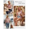 image:imageGRACE KARIN Women Sleeveless Button Down Shirts Summer Solid Dressy Casual Blouse V Neck Tank Top Business Work 2026 TrendyDusty Pink