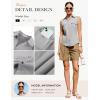 image:imageGRACE KARIN Women Sleeveless Button Down Shirts Summer Solid Dressy Casual Blouse V Neck Tank Top Business Work 2026 TrendyFlower Gray