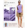 image:imageGRACE KARIN Women Sleeveless Button Down Shirts Summer Solid Dressy Casual Blouse V Neck Tank Top Business Work 2026 TrendyLight Purple