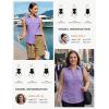image:imageGRACE KARIN Women Sleeveless Button Down Shirts Summer Solid Dressy Casual Blouse V Neck Tank Top Business Work 2026 TrendyLight Purple