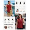image:imageGRACE KARIN Women Sleeveless Button Down Shirts Summer Solid Dressy Casual Blouse V Neck Tank Top Business Work 2026 TrendyRed