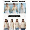 image:imageGRACE KARIN Womens 2026 Summer Short Sleeve Tops Dressy Casual V Neck Blouses Trendy Button Down Shirts Work OfficeApricot