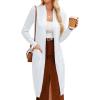 image:imageGRACE KARIN Womens 2026 Trendy Long Cardigans Sweater Lightweight Open Front Long Sleeve Maxi Duster Coats with PocketsBright White