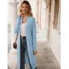 image:imageGRACE KARIN Womens 2026 Trendy Long Cardigans Sweater Lightweight Open Front Long Sleeve Maxi Duster Coats with PocketsLight Blue