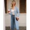 image:imageGRACE KARIN Womens 2026 Trendy Long Cardigans Sweater Lightweight Open Front Long Sleeve Maxi Duster Coats with PocketsLight Blue
