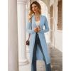 image:imageGRACE KARIN Womens 2026 Trendy Long Cardigans Sweater Lightweight Open Front Long Sleeve Maxi Duster Coats with PocketsLight Blue